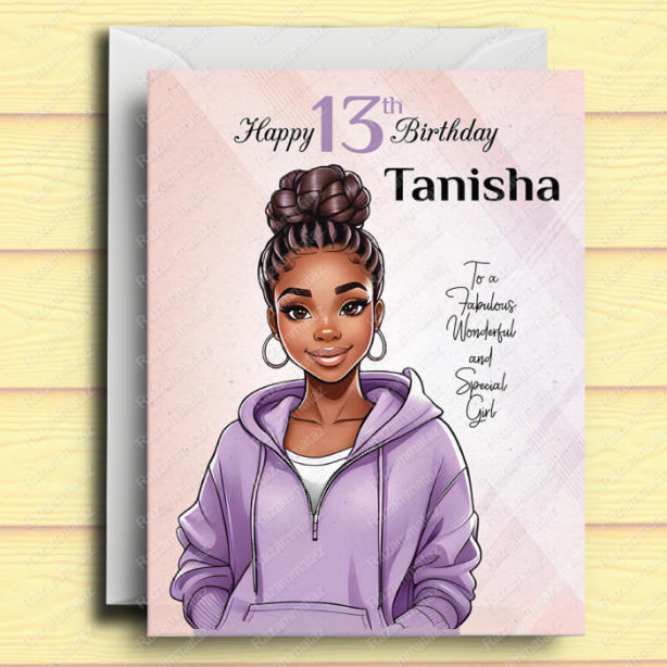 Black Girl Birthday Card U